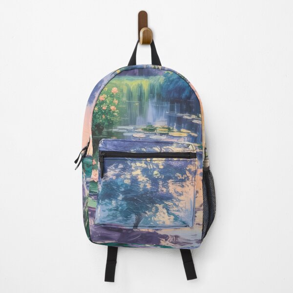 Item preview, Impressionist Water Lily Landscape – Monet Inspired Morning Garden Art Print designed and sold by Tamas Das.