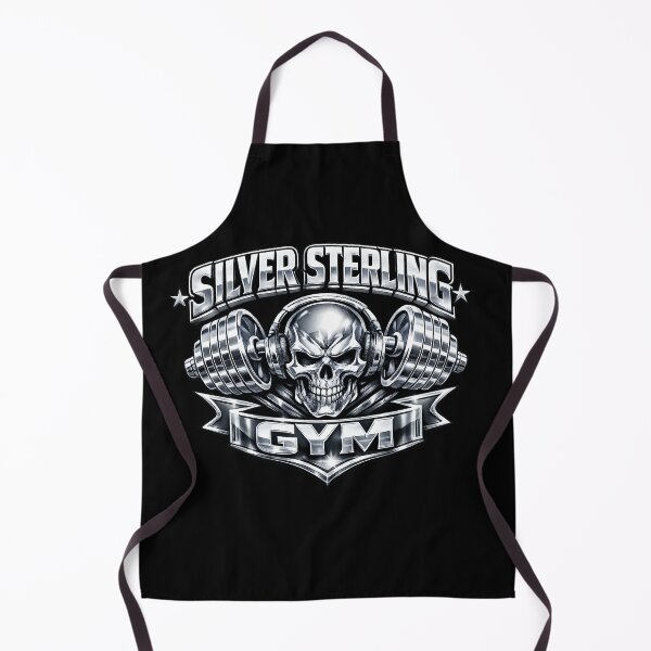 Item preview, Silver Sterling Gym Chrome Skull – Hardcore Weightlifting Fitness Design designed and sold by GarnerSupplyCo.