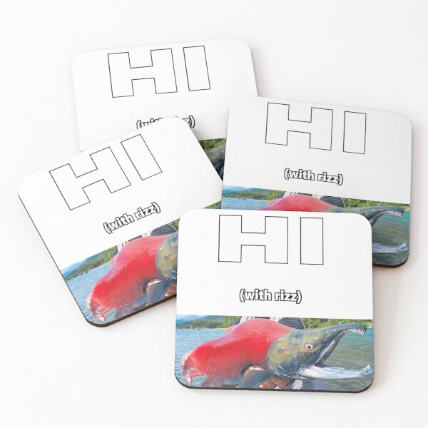Item preview, salmon with extra rizz designed and sold by Dash Harrington.