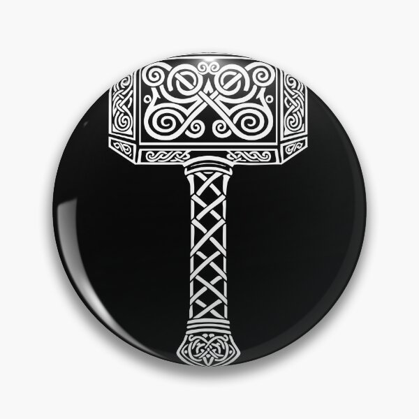 Item preview, Mjölnir, Thor's Hammer, Viking, Norse Mascot designed and sold by PixelStudioBe.