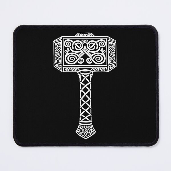 Item preview, Mjölnir, Thor's Hammer, Viking, Norse Mascot designed and sold by PixelStudioBe.