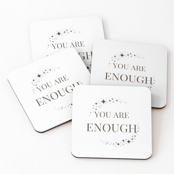 Item preview, You Are Enough Mental Health Self Love Quote Gift designed and sold by VoidAndVibe.