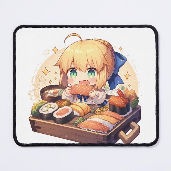 Item preview, Saber Fate Stay Night Chibi Sushi Bento Sparkles designed and sold by Spraykart.