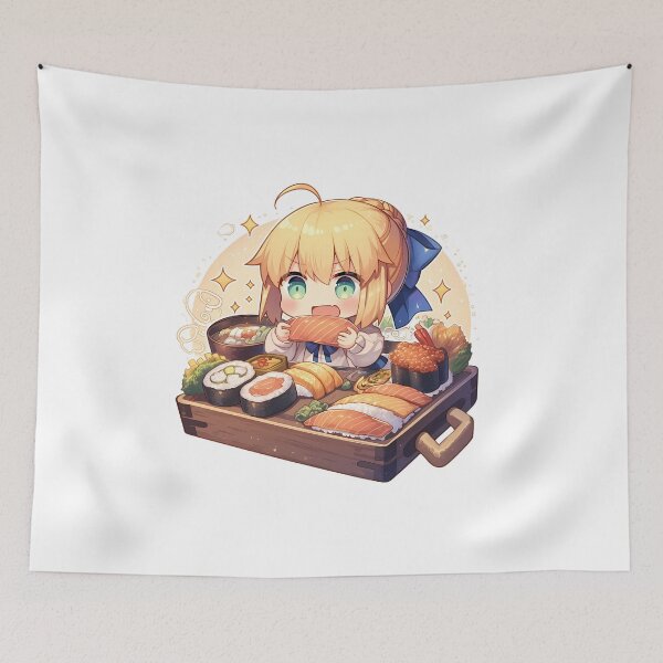 Item preview, Saber Fate Stay Night Chibi Sushi Bento Sparkles designed and sold by Spraykart.