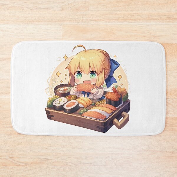 Item preview, Saber Fate Stay Night Chibi Sushi Bento Sparkles designed and sold by Spraykart.