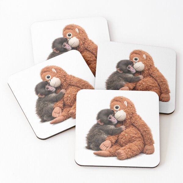 Item preview, Punch Baby Monkey Hugging Orangutan Plushie Viral Cute Monkey  designed and sold by t-patterns.