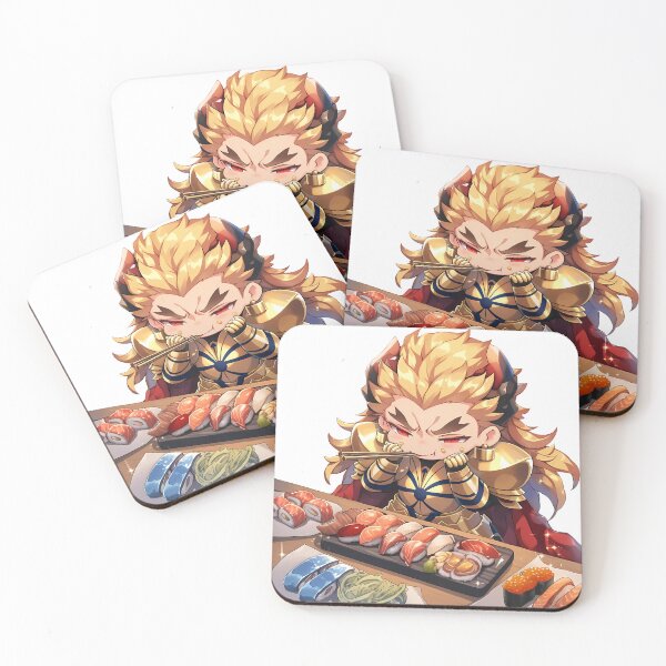 Artikelvorschau, Gilgamesh Fate Stay Night Fate Grand Order Chibi Sushi Royal Feast entworfen und verkauft von Spraykart.