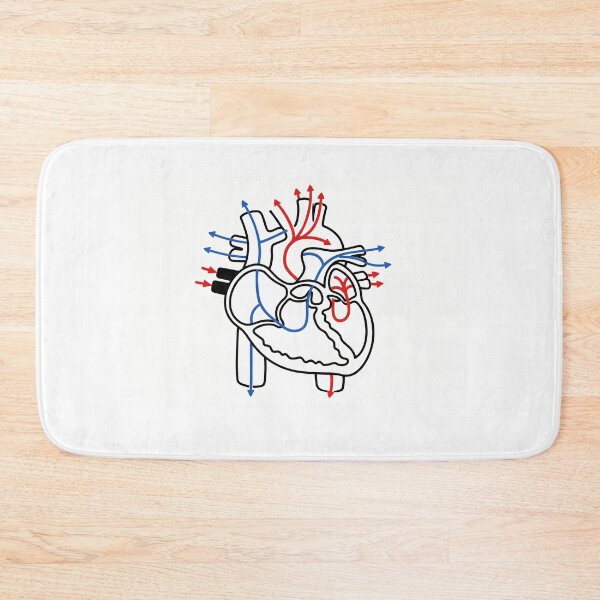 Item preview, Human Heart Blood Flow Anatomy Illustration designed and sold by drmekcrafts.