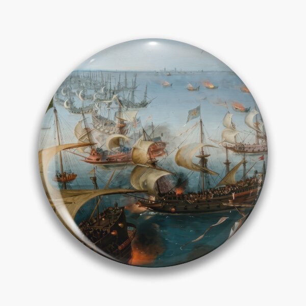 Item preview, Battle with the Spanish Armada Dramatic Naval Painting designed and sold by TheSoulOfArt.