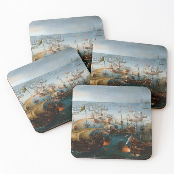 Item preview, Battle with the Spanish Armada Dramatic Naval Painting designed and sold by TheSoulOfArt.