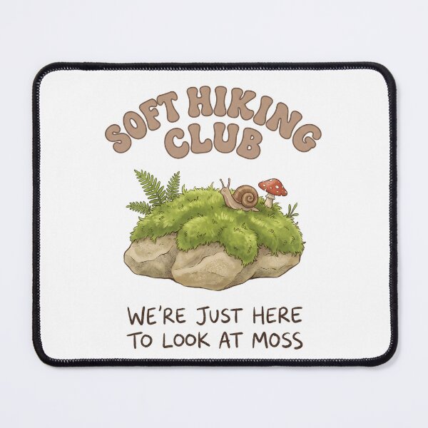 Item preview, Soft Hiking Club T-Shirt — We're Just Here to Look at Moss, Funny Nature Lover Gift, Cottagecore Hiking Tee designed and sold by Luminari Creations.