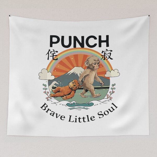 Item preview, Brave Little Soul Monkey Punch Cute Motivational Animal Retro Design designed and sold by kiralynstration.