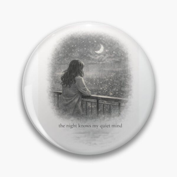 Item preview, The Night Knows My Quiet Mind designed and sold by ByKubraArt.