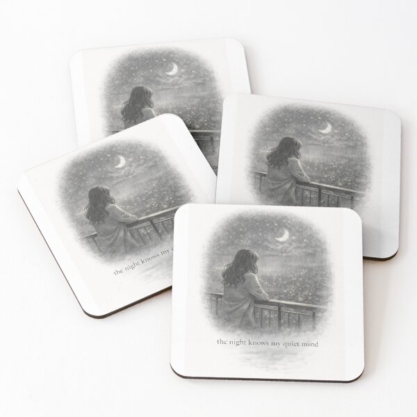 Item preview, The Night Knows My Quiet Mind designed and sold by ByKubraArt.