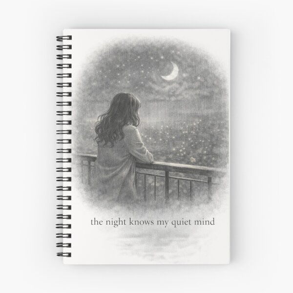 Item preview, The Night Knows My Quiet Mind designed and sold by ByKubraArt.