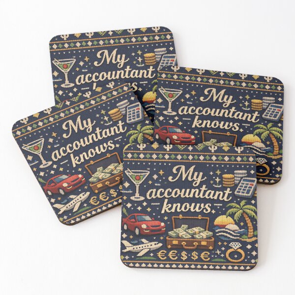 Item preview, My Accountant Knows Funny Finance Knitting Design designed and sold by Mauswohn.