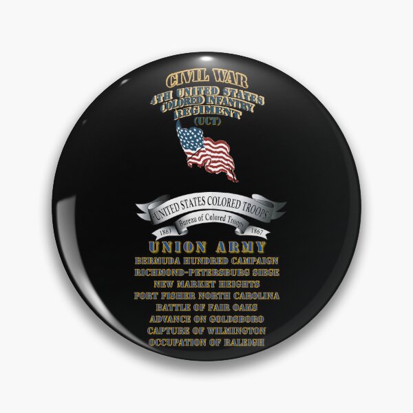 Item preview, Civil War - 4th United States Colored Infantry Regiment with USCT Bureau Banner - USA X 300 designed and sold by Military Insignia Products.