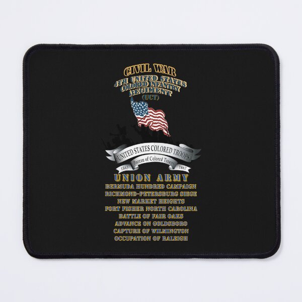 Item preview, Civil War - 4th United States Colored Infantry Regiment with USCT Bureau Banner - USA X 300 designed and sold by Military Insignia Products.