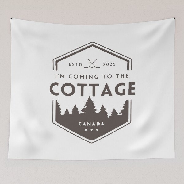 Item preview, The Cottage Is Calling I’m Coming Cottagecore Nature Lover Retro Cabin Design designed and sold by kiralynstration.