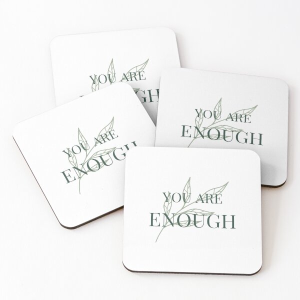 Item preview, You Are Enough Botanical Self Love Mental Health Quote Gift designed and sold by VoidAndVibe.