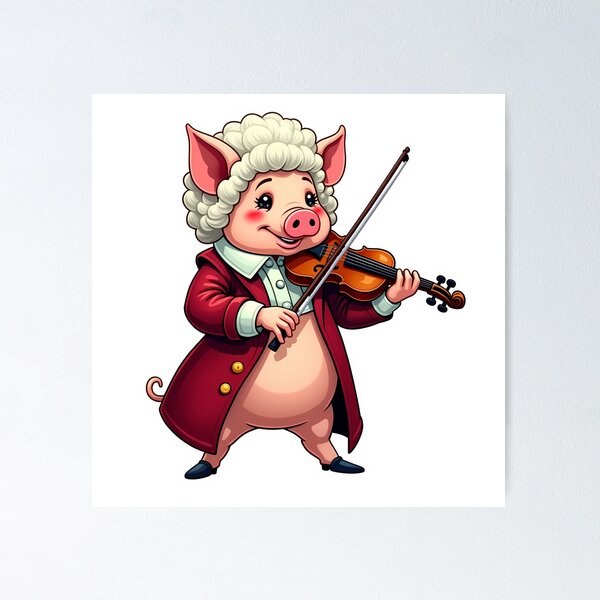 Item preview, Mozart Pig designed and sold by BysonDesigns.