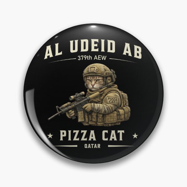 Item preview, Pizza Cat The Deid Al Udeid AB Qatar Military Humor  designed and sold by HughIeas.