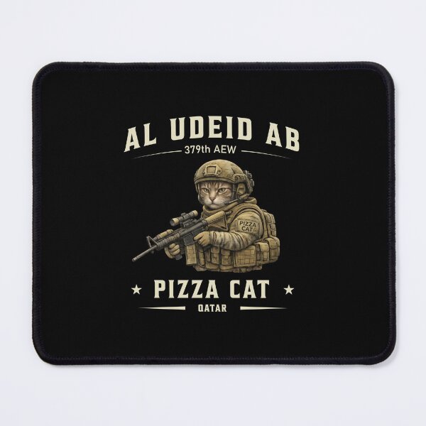 Item preview, Pizza Cat The Deid Al Udeid AB Qatar Military Humor designed and sold by HughIeas.