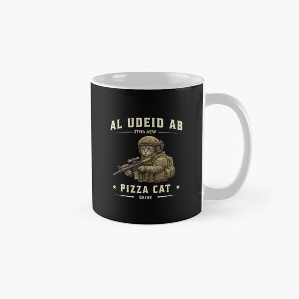 Item preview, Pizza Cat The Deid Al Udeid AB Qatar Military Humor  designed and sold by HughIeas.