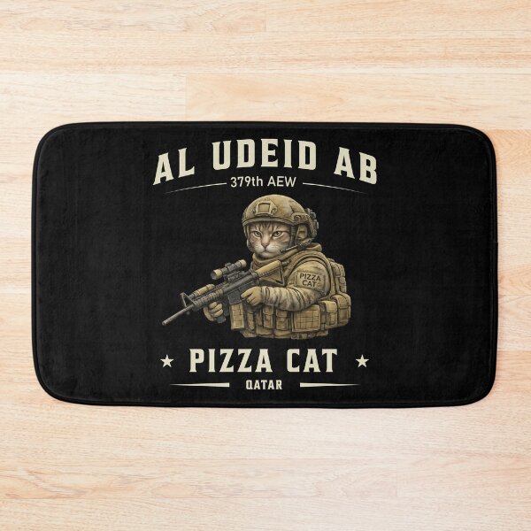 Item preview, Pizza Cat The Deid Al Udeid AB Qatar Military Humor  designed and sold by HughIeas.