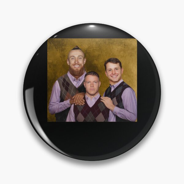 Item preview, Christian McCaffrey George Kittle Brock Prudy Step Brothers Football, San Francisco Football designed and sold by my-dog-funny.