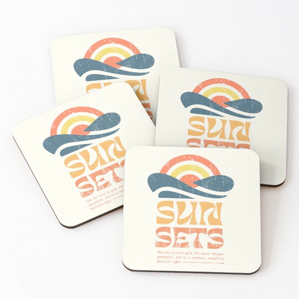 Item preview, Retro Sunsets Vintage Beach Waves Aesthetic Graphic designed and sold by Gawii.