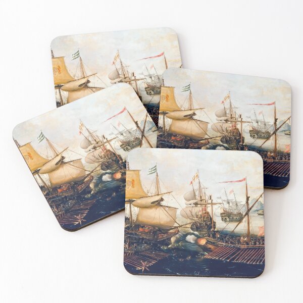 Item preview, Attack on Spanish Treasure Galleys Dramatic Naval Battle designed and sold by TheSoulOfArt.