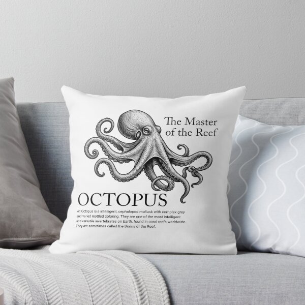 Item preview, Vintage Octopus Engraving Master of the Reef Scientific Art designed and sold by MotionBanana Art.