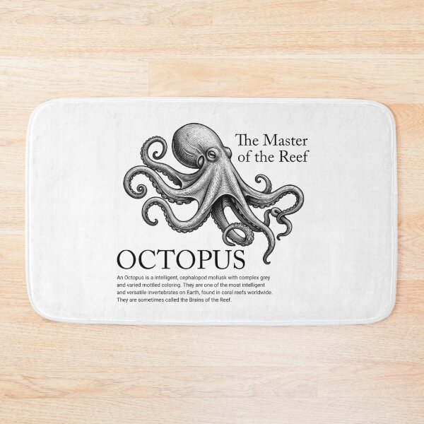 Item preview, Vintage Octopus Engraving Master of the Reef Scientific Art designed and sold by MotionBanana Art.