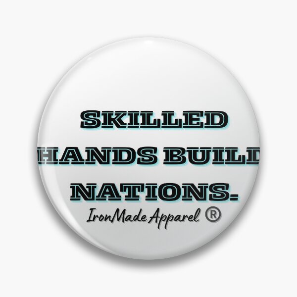 Item preview, Skilled Hands Build Nations Electrician T-Shirt | Proud Electrician Workwear | Lineman & Electrical Trade Pride Tee designed and sold by IronMade Apparel.