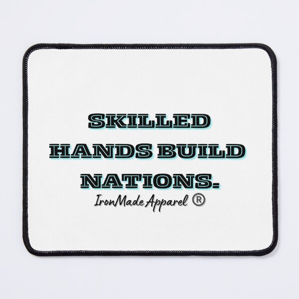 Item preview, Skilled Hands Build Nations Electrician T-Shirt | Proud Electrician Workwear | Lineman & Electrical Trade Pride Tee designed and sold by IronMade Apparel.