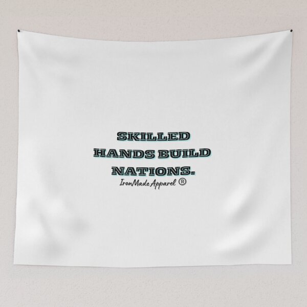 Item preview, Skilled Hands Build Nations Electrician T-Shirt | Proud Electrician Workwear | Lineman & Electrical Trade Pride Tee designed and sold by IronMade Apparel.