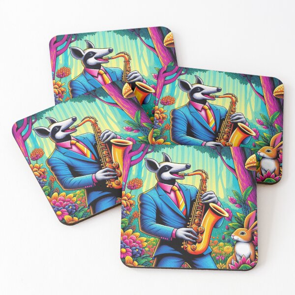 Item preview, Saxophone Serenade – Dapper Anteater in a Fantasy Forest designed and sold by Dogandesighn.
