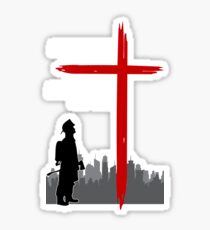 Christian Firefighter Gift And On the 8th Day Sticker