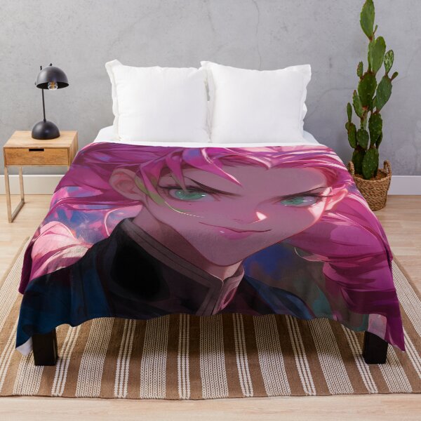 Item preview, Mitsuri Kanroji Demon Slayer Pink Hair Waifu Soft Glow designed and sold by Spraykart.