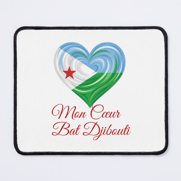 Item preview, Mon Cœur Bat Djibouti – Djibouti Flag Heart Design designed and sold by DjibProp.