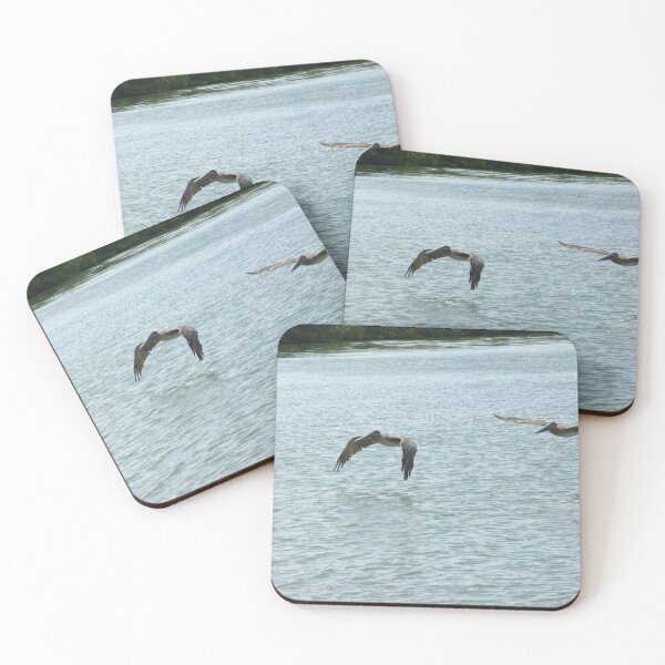 Item preview, Two Pelicans Flying Over Water designed and sold by MercerImages.