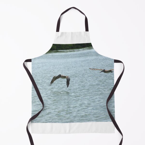 Item preview, Two Pelicans Flying Over Water designed and sold by MercerImages.
