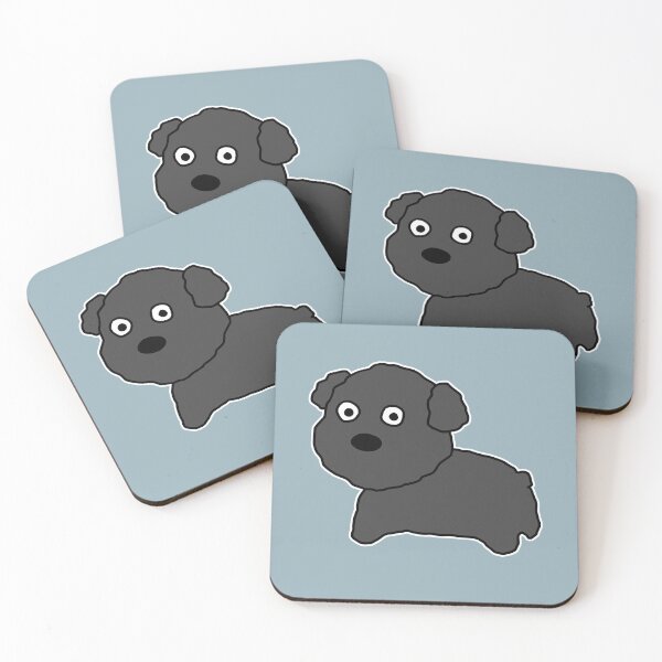 Item preview, Cute Round Black Poodle Dog Sticker Art designed and sold by ubborn.