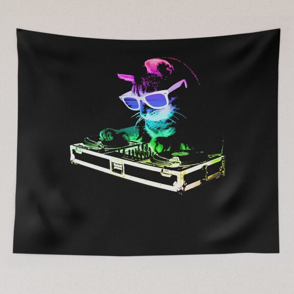 Item preview, House Cat (Rainbow Dj Kitty) designed and sold by Freedom Store.