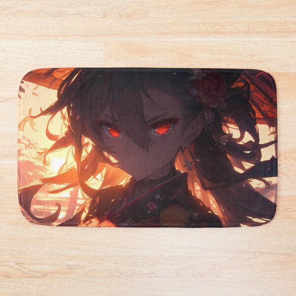 Item preview, Akame Akame Ga Kill Kimono Parasol Sunset Glow Red Eyes designed and sold by Spraykart.