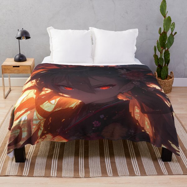 Item preview, Akame Akame Ga Kill Kimono Parasol Sunset Glow Red Eyes designed and sold by Spraykart.