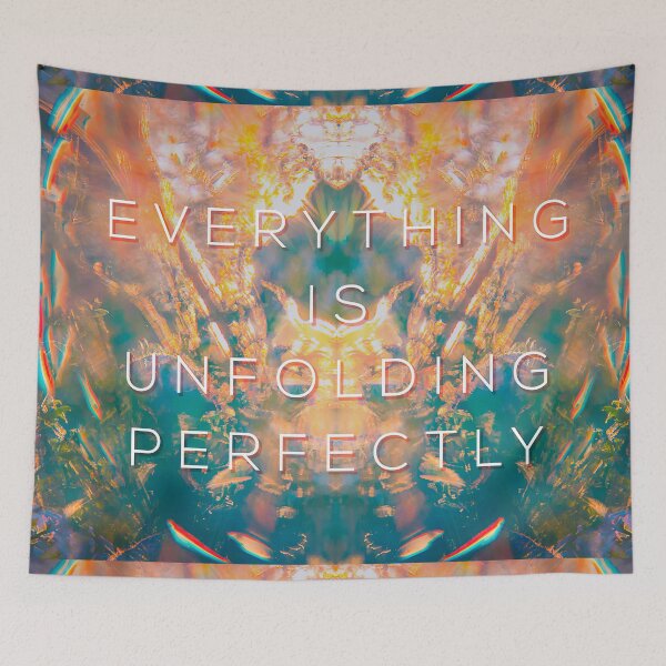Item preview, Everything Is Unfolding Perfectly | Dreamy Psychedelic Affirmation Art designed and sold by Syvonne Kozuch.