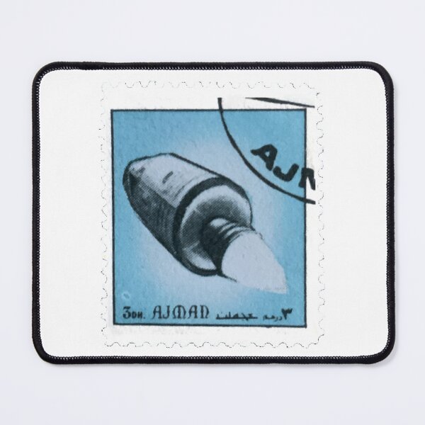 Item preview, Space Shuttle Blue Vintage Postage Stamp designed and sold by red-amber65.