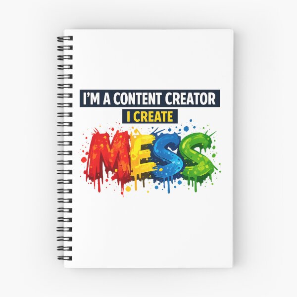 Item preview, I’m A Content Creator I Create Mess — Funny Chaos Meme Typography designed and sold by EOVM.